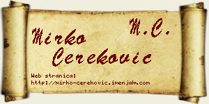 Mirko Čereković vizit kartica